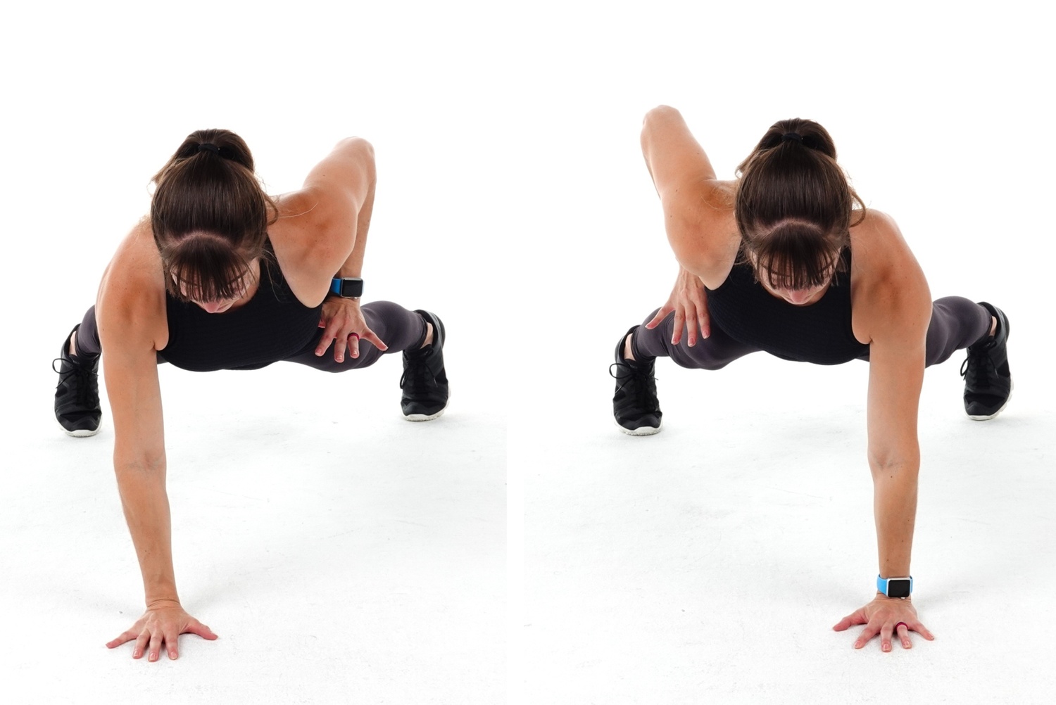 alternating arm plank row