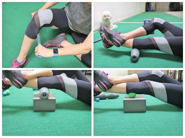 calf foam rolling